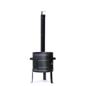 Perfect Home cauldron stove with chimney and elbow, 36x42 cm - Wine & brandy brewing