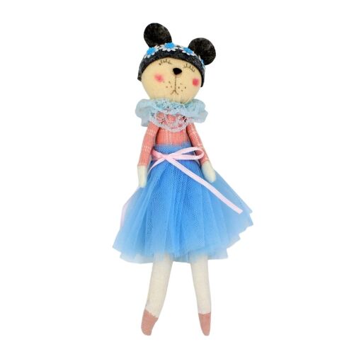 Декорация Zooky животно мишка синя рокля, 22 х 5 см 131510415