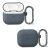Kwmobile gray silicone case for Apple AirPods 3 with carabiner - angled view