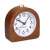 Navaris analog wooden alarm clock with snooze function