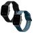 Huami Amazfit GTS 4/2 Mini Smartwatches with Black and Blue KWmobile Silicone Bands