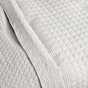 Homelevel Quilted Bedspread, 220 x 240 cm, White, Polyester, 54906.3