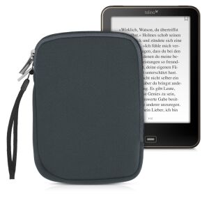 kwmobile Univerzális eBook Olvasó Tok - Neoprén, Szürke, 17x12x2cm
