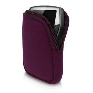 Kwmobile protective case for Bosch Intuvia, purple neoprene, zipper closure, with Bosch Intuvia inside - Headset Accessory