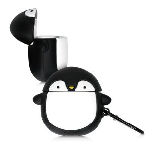 Kwmobile penguin AirPods case, open lid view - Headset Accessory