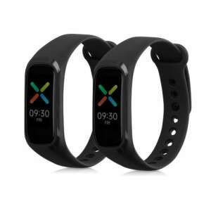 2 darabos fekete szilikon csere szíj OPPO Band Sport fitneszkövetőhöz - Okosóra szíj