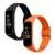 2 pack Samsung Galaxy Fit 2 replacement watch bands, black and orange silicone