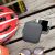 kwmobile gray neoprene protective case for Bosch Intuvia in use with helmet and sunglasses
