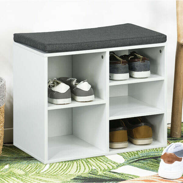 Scaun hol cu suport pentru pantofi - 51,5 x 29,5 x 48 cm