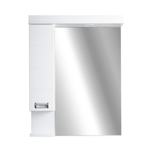 Viva Style Szquare 55cm tükrös fürdőszobai szekrény bal oldali tárolóval