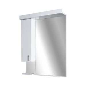 Szögletes nézet a Viva STYLE LED Tükrös Szekrényről - 75x99x17 cm, modern fürdőszobai tárolási megoldás - Viva Style