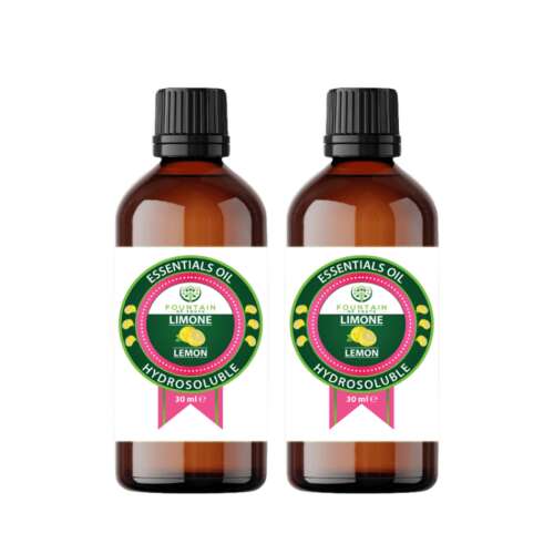 2 pack of DellArt Fountain of Youth Limone Lemon Water-Soluble Essential Oil, 30 ml each