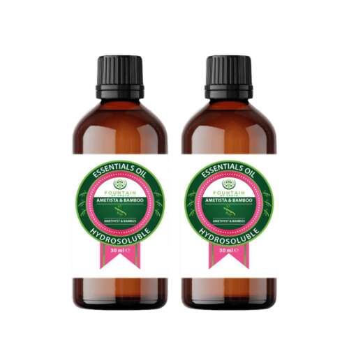 2 pack of Fountain of Youth Ametista & Bamboo Hydrosoluble Essential Oil, 30 ml each
