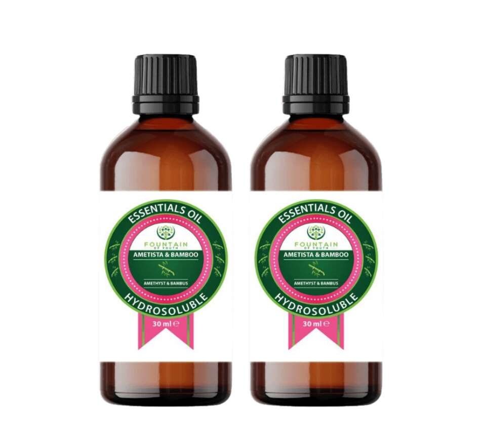 2 x 30 ML WATER-SOLUBLE OIL SET, AMETHYST AND BAMBOO