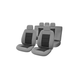 Set universal huse gri pentru scaune auto, pentru scaunele din față și din spate - Nonbrand Huse pentru scaune auto