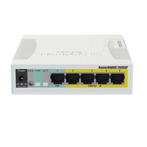MikroTik RB260GSP/CSS106-1G-4P-1S 5-Port Gigabit Ethernet Switch mit 1 Gigabit SFP Port und PoE - MikroTik