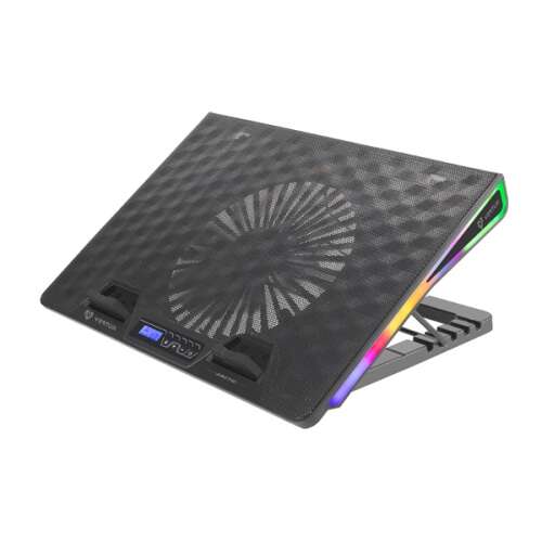 Vertux Notebook Cooling Pad - ARCTIC (Max: 17", reglabil, 22dB, ventilator 18cm, 8000rpm, 2xUSB 3.0, RGB LED, negru)