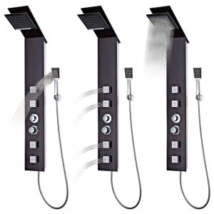 vidaXL Zuhanypanel esőztetővel, masszázsfúvókákkal és kézi zuhanyfejjel - Zuhanyfej