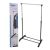 Rolling metal clothing rack with packaging