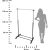 Rolling Metal Clothes Rack, 160 cm 81432408