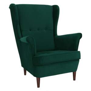 Füles fotel, zöld/dió, RUFINO 2 NEW 90887259 