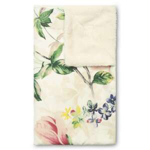 Sensillo kétoldalas babatakaró 80x100 cm - magnólia, virágmintás, puha és kényelmes - Babatakaró