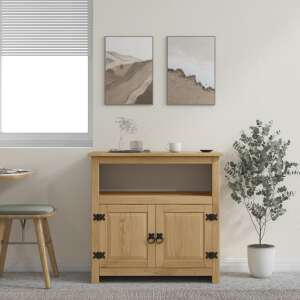 vidaXL mexikói Corona stílusú fenyő TV szekrény nappali környezetben - TV- és médiatároló bútor