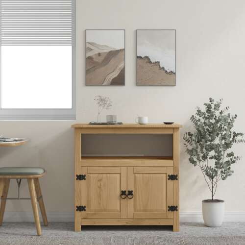 vidaXL mexikói Corona stílusú fenyő TV szekrény nappali környezetben