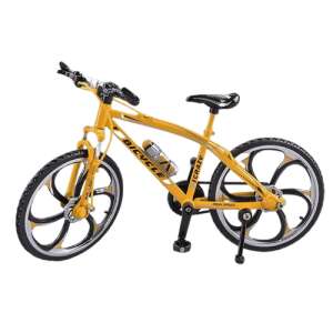 Fém mountain bike bicikli modell, 1:8 - sárga 90939445 Modellek, makettek