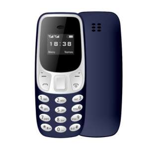 Ultramini mobiltelefon - 2 SIM kártyát kezel/sötétkék-fehér 90939816 