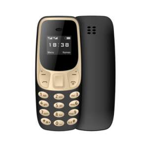 Ultramini mobiltelefon - 2 SIM kártyát kezel/fekete-arany 90939900 