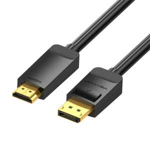 Vention DisplayPort to HDMI cable, 2 meters, black, 4K@30Hz - HDMI Cable
