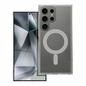 Przezroczyste etui MagSafe do Samsunga S24 Ultra, przezroczyste etui na telefon z pierścieniem magnetycznym do ładowania bezprzewodowego - Artykuły techniczne i elektronika
