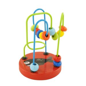 Kis golyóvezető labirintus játék - hal, fa golyópálya hal mintával, fejlesztő játék kisgyermekeknek - Golyópálya