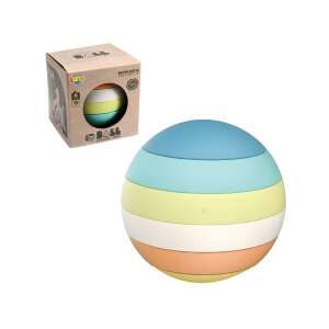 Luna Bioplastic Turn de Stivuire Bile, 6 piese, 12cm, colorat, jucărie educativă pentru copii - Premergatoare, Premergatoare și Jocuri de dezvoltare pentru copii mici