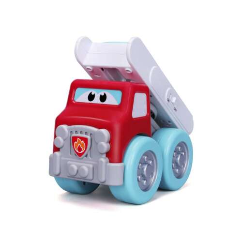 Bburago Jr. Fire Truck with Piano, red fire truck toy with piano keys, musical toy for babies
