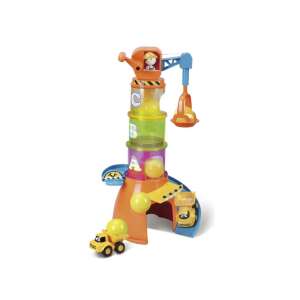 Bburago Jr. Volvo darus építőkészlet, 5 az 1-ben készlet daruval, dömperekkel és golyókkal, kisgyermekeknek és óvodásoknak - Bburago