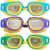 Sport-Pro swimming goggles, 3 pack, blue, purple, green