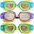 Sport-Pro swimming goggles, 3 pack, blue, purple, green