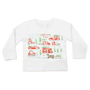 Hosszú ujjú fiú póló karácsonyi mintával - 110-es méret 90951213 