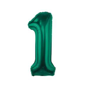 B&C Bottle Green, Zöld 1-es szám fólia lufi 85 cm 90955557 