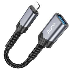 HOCO adapter iPhone Lightning 8 tűs (apa) USB (női) 3.0 UA24 fekete 90961258 - Hoco