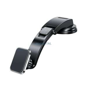Black magnetic car phone holder, F53-2 model, for dashboard or windshield - Car Phone Holder