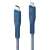 Kabel ENERGEA Flow USB-C - Lightning, niebieski, 1.5m, 60W, 3A, szybkie ładowanie PD, zbliżenie na złącza