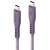 ENERGEA Flow USB-C - USB-C kábel, a csatlakozók közeli képe, lila