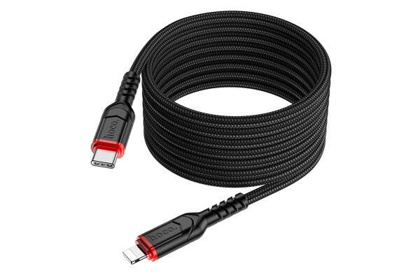 HOCO X59 VICTORY USB TYP-C / LIGHTNING PD KÁBEL 20W 2 METRE ČIERNY