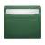 Spigen Valentinus green leather laptop sleeve with a laptop inside