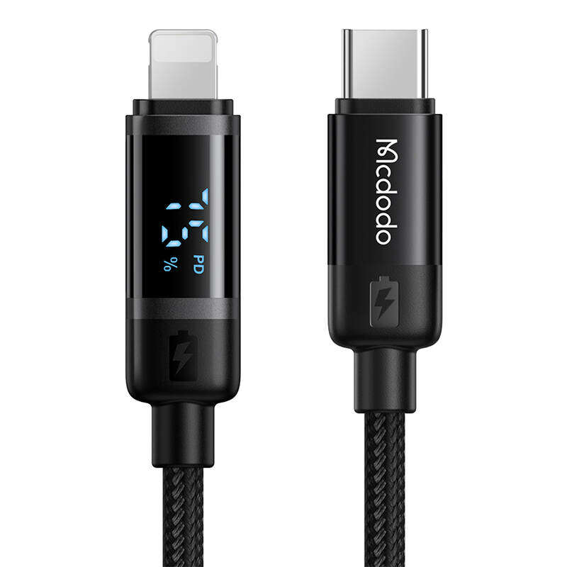 Mcdodo CA-5210 USB-C Lightning kábel, 36W, 1.2m (fekete)