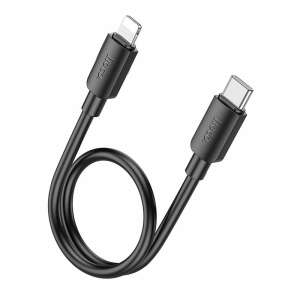 Cablu Hoco USB-C la Lightning, negru, 25 cm, încărcare rapidă, Power Delivery - Cabluri Lightning