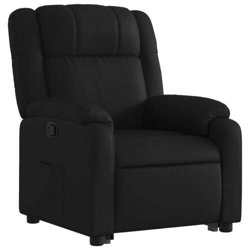 Relax Fotel Elektromos Emeléssel - Fekete Műbőr